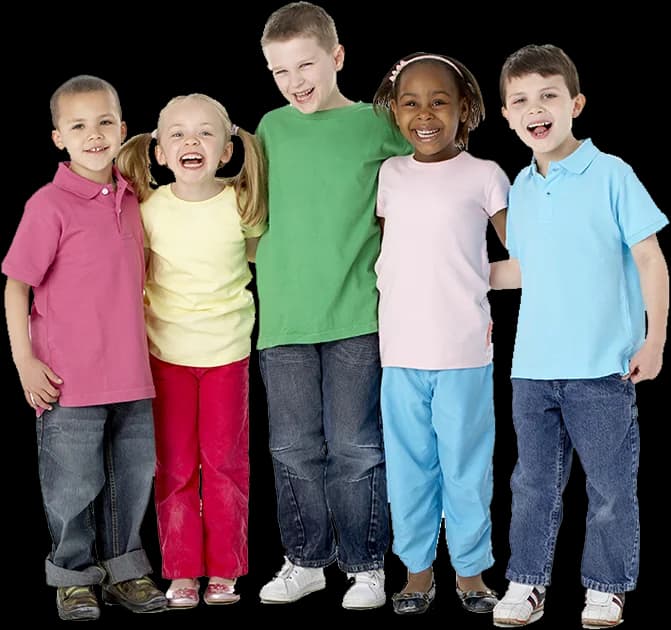 Happy children ready to join Garden House